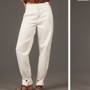 Maeve Tailored High-Rise Tapered Balloon Jeans -sz 32